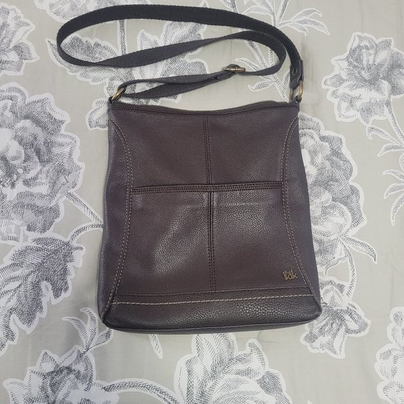 The Sak Brown Leather Cross-Body Shoulder Bag EUC - Picture 2 of 6